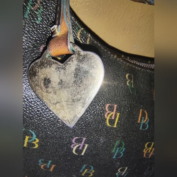 Vintage Dooney & Bourke Rainbow Monogram Hobo - Picture 6 of 12